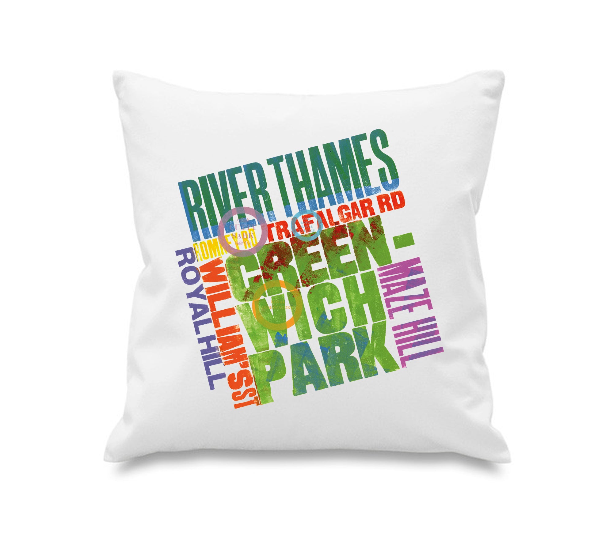 Alan Kitching 'London' Series 'Greenwich Park' Cotton Cushion Cover
