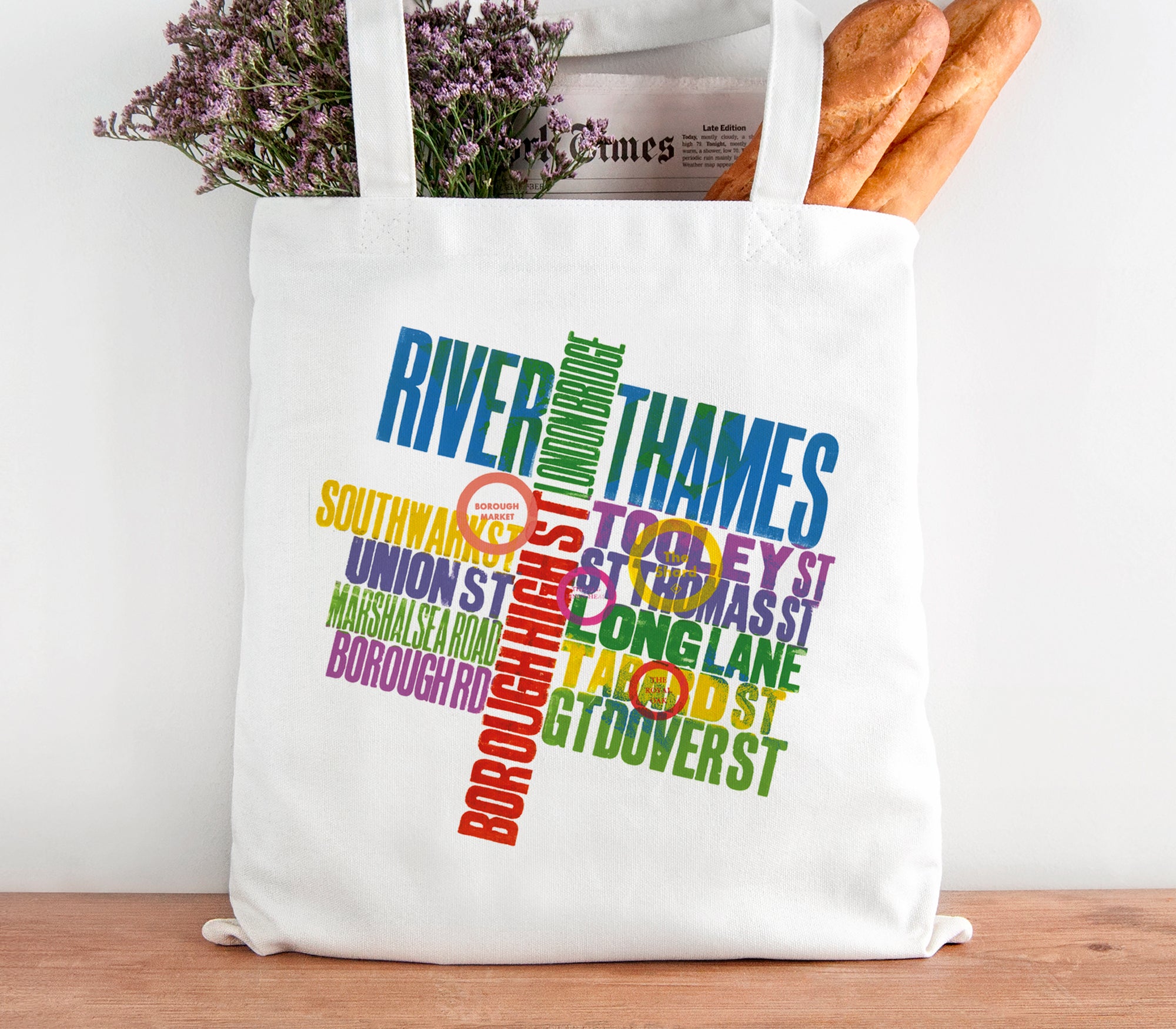 Alan Kitching 'London' Series 'Borough' Cotton Tote Bag
