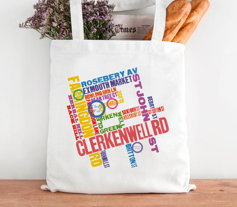 Alan Kitching 'London' Series 'Clerkenwell' Cotton Tote Bag