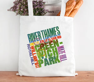 Alan Kitching 'London' Series 'Greenwich Park' Cotton Tote Bag