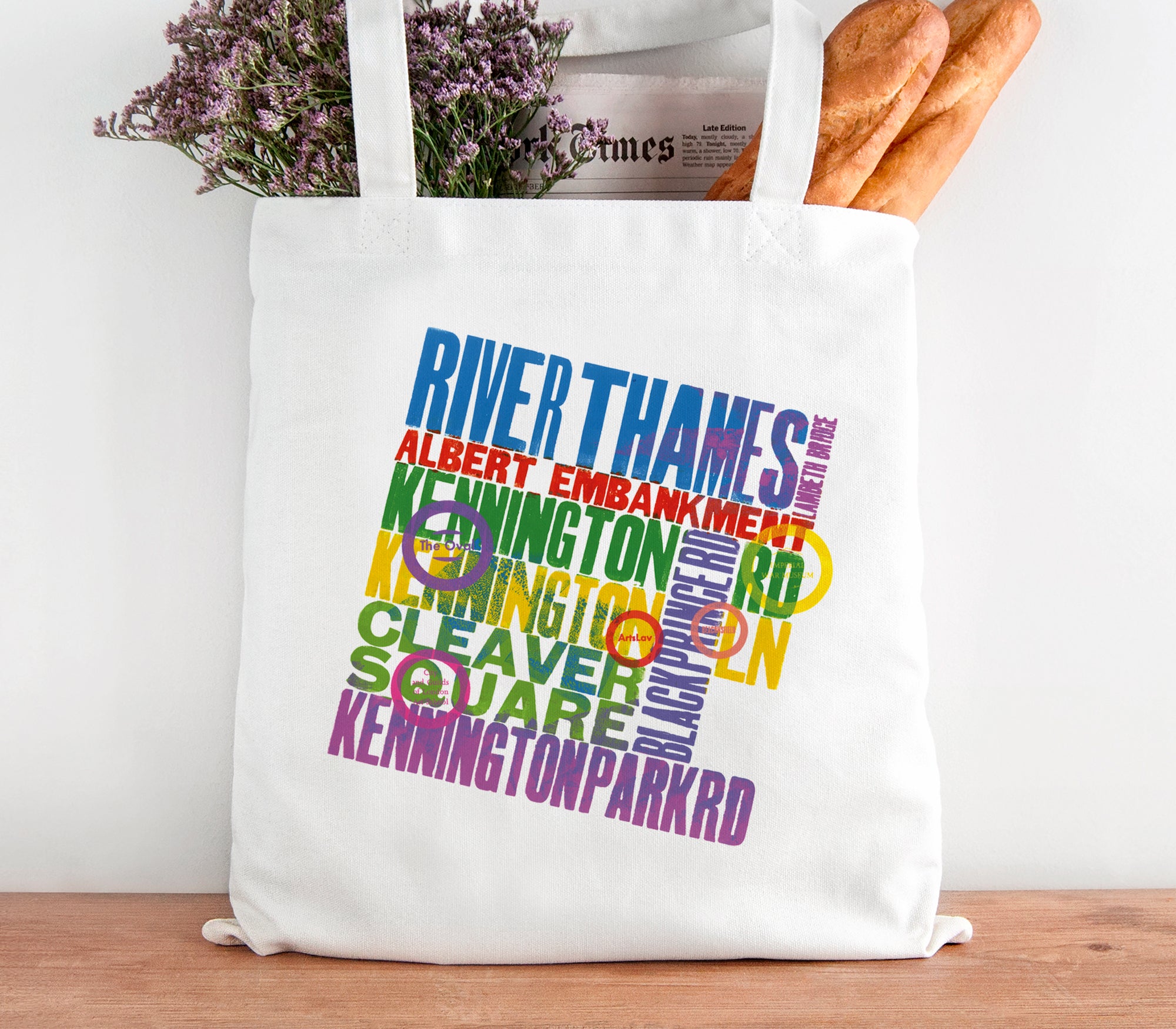 Alan Kitching 'London' Series 'Kennington' Cotton Tote Bag