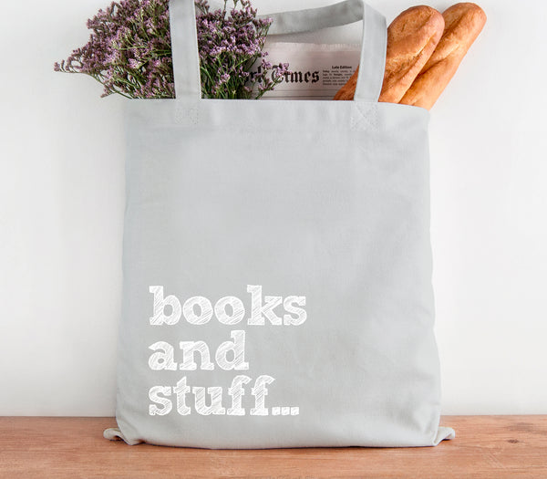 Books And Stuff Cotton Tote Bag