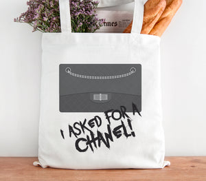 'I Asked For A...!' Designer Inspired Cotton Tote Bag