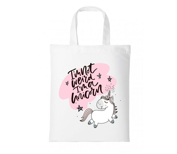 Unicorn School Cotton Mini-Tote Bag / Lunch Box /  School Books Bag