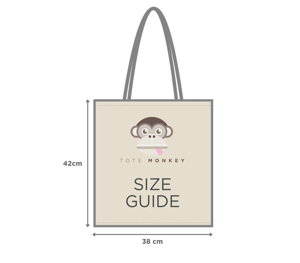 Love Wording & Heart Symbol Design Cotton Tote Bag