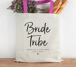 Personalised Hen Party / Wedding Favour Cotton Tote Bags / Bridal Party Bags