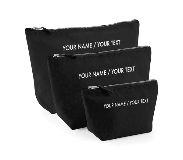 Personalised Designer Inspired Classy Quote Cotton Make up Pouch / Accessory Bag with Gusset